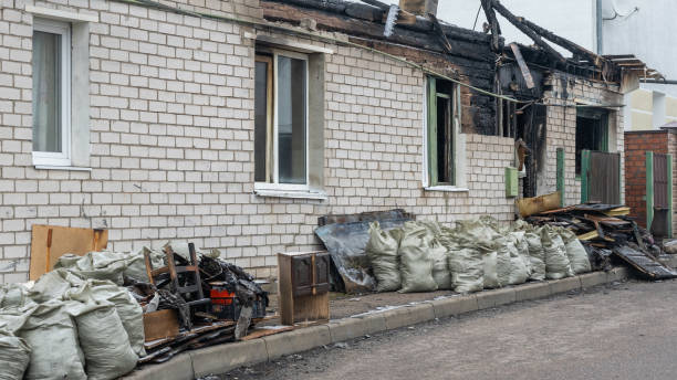 Professional Fire Damage Removal technician working in Franklin Park, FL
